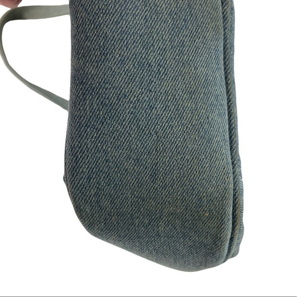 Vintage Cottagecore Mushroomcore Embroidered Denim Hummingbird Floral Handbag BL - Picture 12 of 15